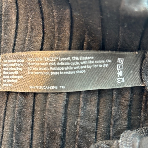 Eileen Fisher Large Wide Rib V-Neck High Low Shift Dress Lagenlook Minimalist - Picture 10 of 11